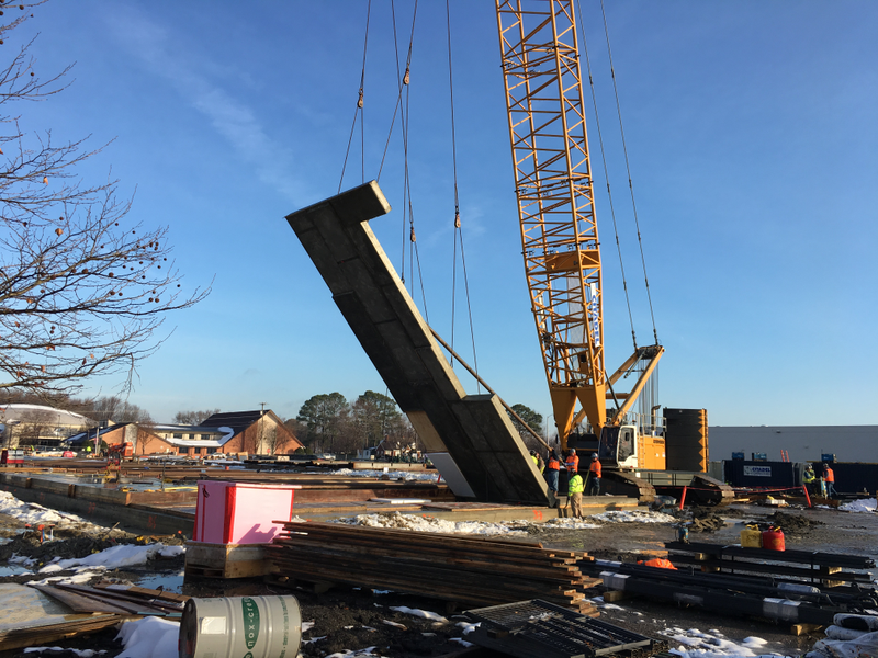 First panel tilted up this morning!